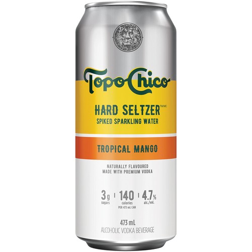 Topo Chico Beverage Tropical Mango 4.7% Alcohol 473 ml (can)