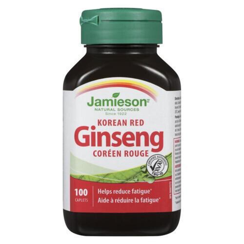 Jamieson Korean Red Ginseng Caplets 100 Count