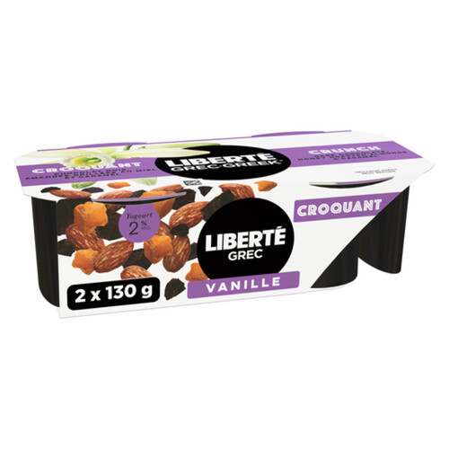 Liberté Greek 2 Vanilla Bean Yogurt Crunch Cups 130 g Voilà Online