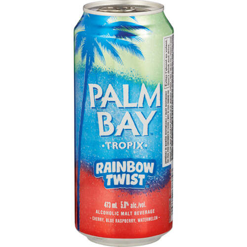 Palm Bay Tropix Malt Beverage 5.0% Alcohol Rainbow Twist 473 ml (can)