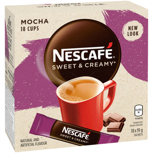 Nescafé Instant Coffee Sweet & Creamy Mocha 18 x 19 g 