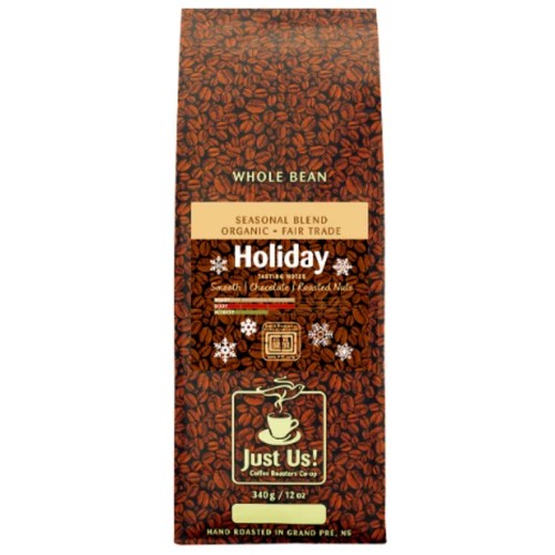 Just Us Whole Bean Coffee Holiday Blend 340 g