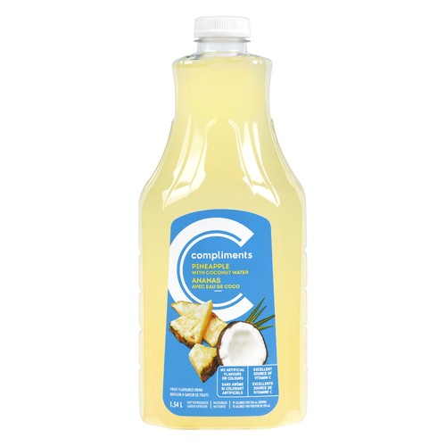 Compliments Juice Pineapple With Coconut Water 1.54 L (Bottle)