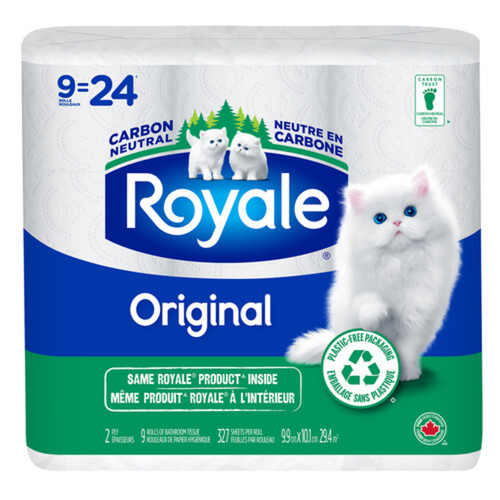 Royale Original Toilet Paper 2-Ply 9 Rolls x 327 Sheets