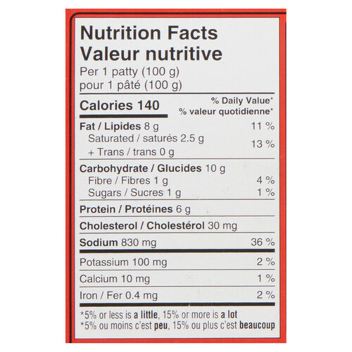 Grace Frozen Patties Jerk Chicken Hot 600 g Voilà Online Groceries & Offers