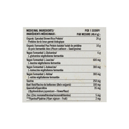 Iron Vegan Organic Supplements Athlete's Blend Natural Vanilla 1 kg