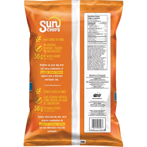 SunChips Multigrain Snacks Harvest Cheddar Value Size 360 g