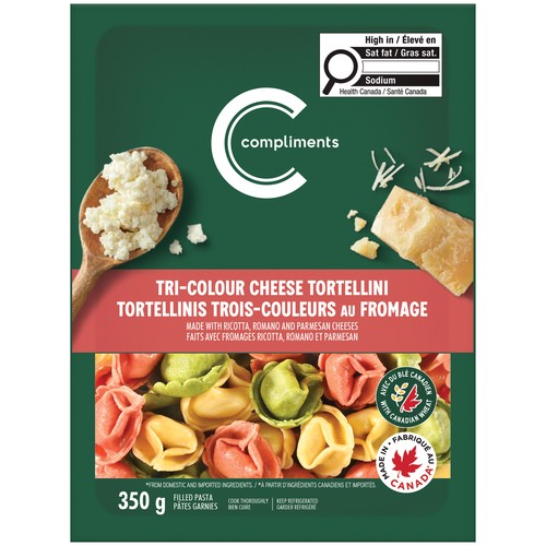 Compliments Filled Pasta Tri-Colour Cheese Tortellini 350 g 