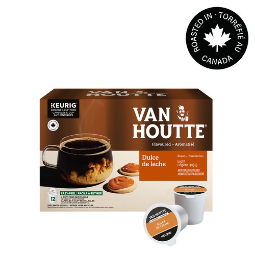 Van Houtte Coffee Pods Light Roast Dulce De Leche 12 K-Cups 115 g