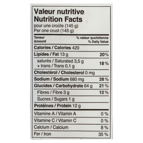 Pizzedelic Frozen Pizza Crust Olive Oil 580 g Voilà Online Groceries & Offers