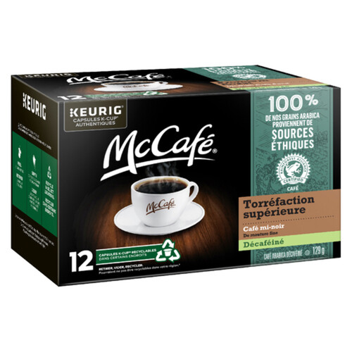 McCafé Coffee Pods Medium Dark Roast Decaffeinated 12 K-Cups 129 g