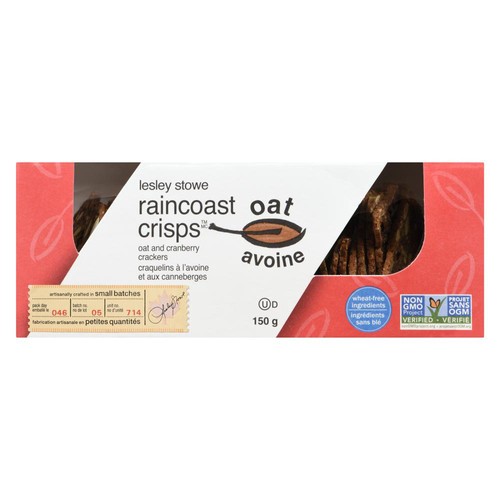 Lesley Stowe's Crackers Raincoast Crisps Oat & Cranberry 150 g