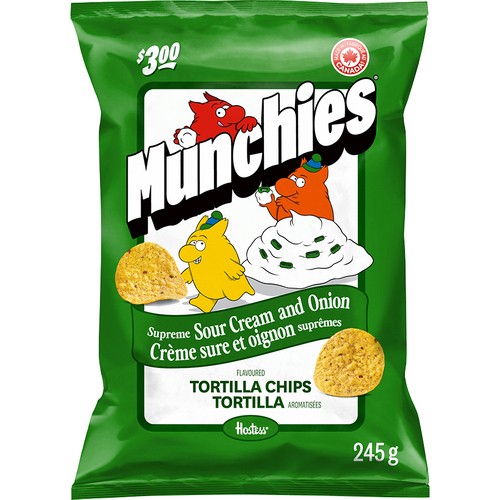Munchies Tortilla Chips Supreme Sour Cream And Onion Flavoured 245 g