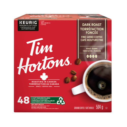 Tim Hortons Coffee Pods Dark Roast 48 K-Cups 504 g