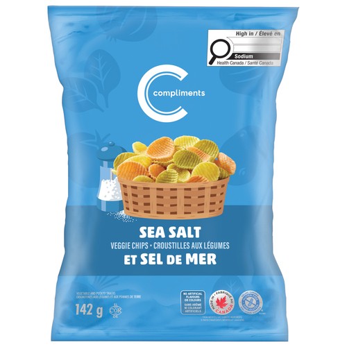 Compliments Veggie Chips Sea Salt 142 g