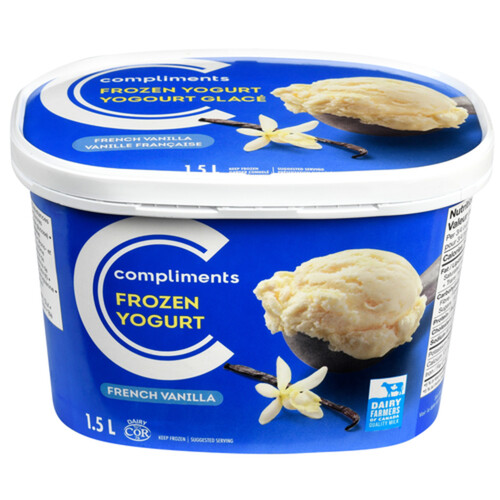 Compliments Frozen Yogurt French Vanilla 1.5 L