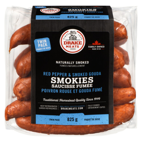 Drake Meat Processors Red Pepper & Smoked Gouda Smokies 825 g