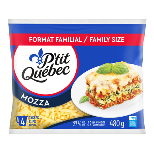 P'tit Quebec Shredded Cheese Mozzarella 480 g