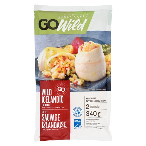 Green Ocean Frozen Go Wild Icelandic Plaice 340 g