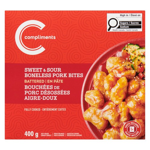Compliments Frozen Battered Pork Boneless Sweet & Sour 400 g
