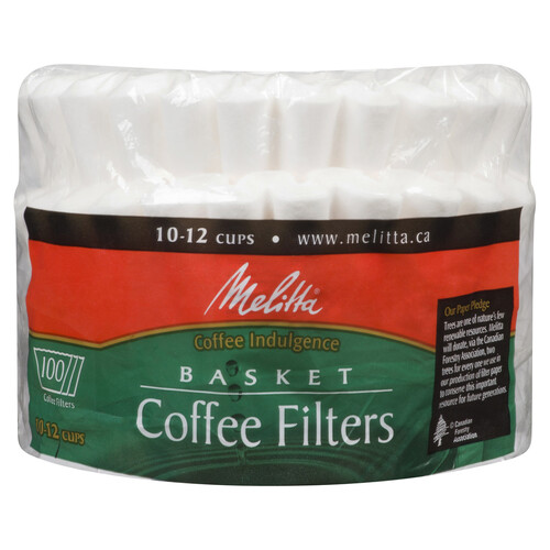 Melitta Coffee Filters White Basket Style 100 Pack