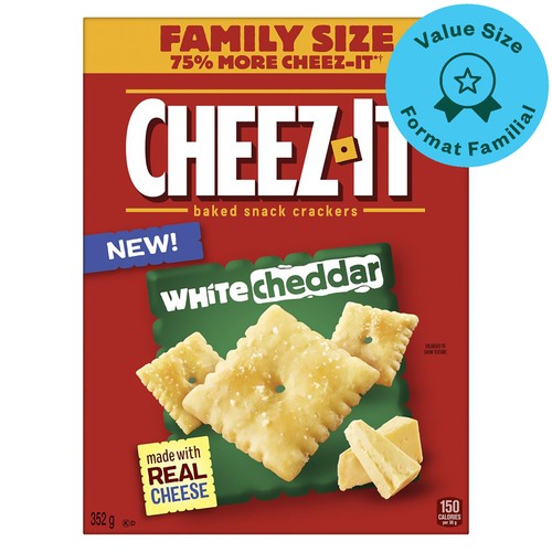 Kellogg Cheez-It Crackers White Cheddar Value Size 352 g