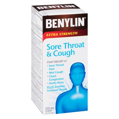 Benylin Sore Throat Cough Syrup 250 ml