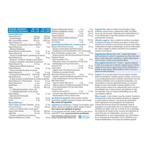 Progressive Multivitamins Women 50+ Vegetable Capsules 120 Count