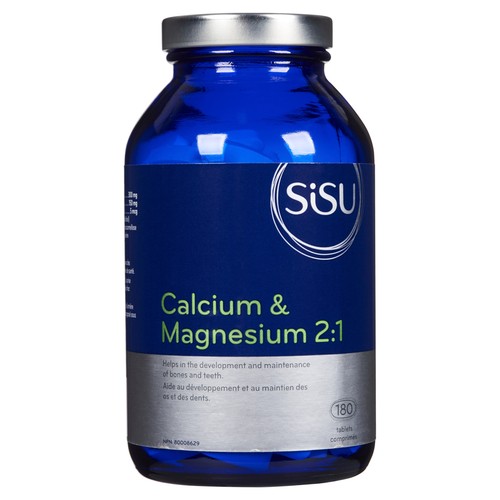 Sisu Supplements 2:1 Calcium Magnesium With Vitamin D 180 Tablets 