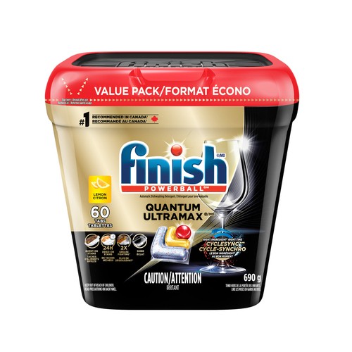 Finish Quantum Ultramax Dishwasher Detergent Lemon 60 Count