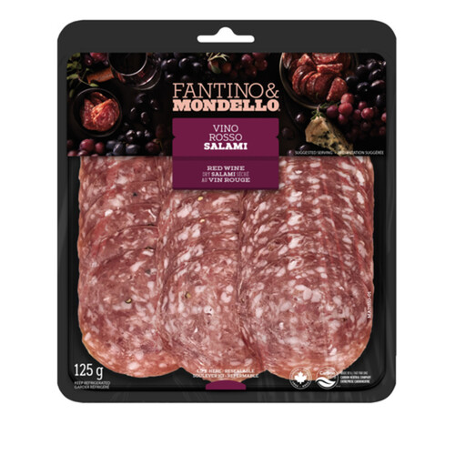 Fantino & Mondello Salami Sliced Dry Vino Rosso 125 g