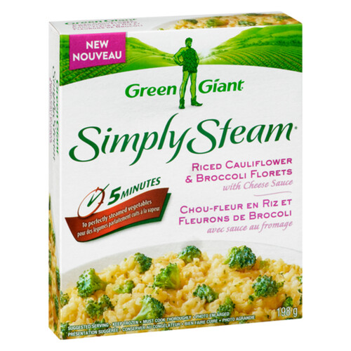 Green Giant Frozen Riced Cauliflower Broc Cheese Vegetables 198 g