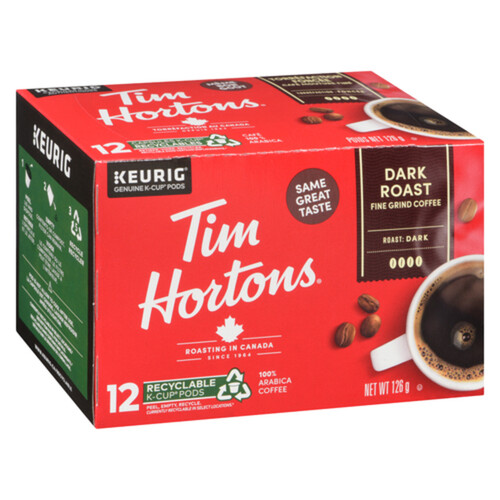 Tim Hortons Coffee Pods Dark Roast 12 K-Cups 126 g