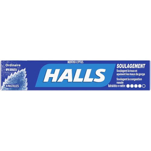 Halls Regular Cough Drops 9 Lozenges