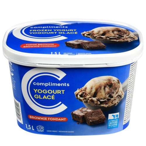 Compliments Frozen Yogurt Fudge Brownie 1.5 L