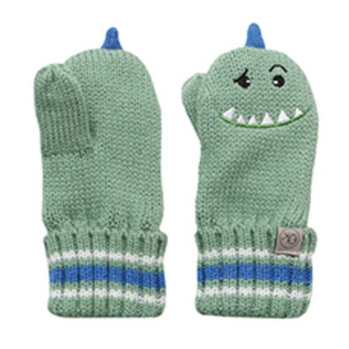 FlapJack Knitted Baby Mittens Dinosaur Small 1 Pair