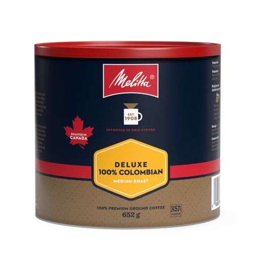 Melitta Ground Coffee Medium Roast Deluxe Colombian 652 g