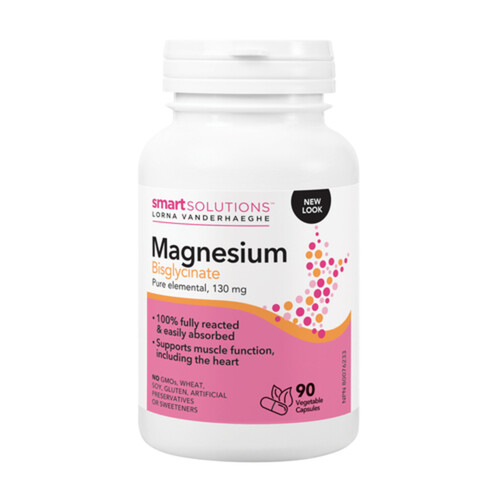 Lorna Vanderhaeghe Supplements Magnesium Bisglycinate Vegetarian Capsules 90 Count