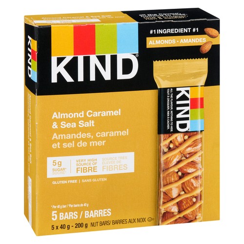 Kind Gluten-Free Nut Bar Caramel Almond & Sea Salt 5 x 40 g