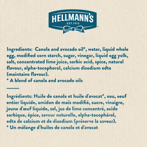 Hellmann's Gluten-Free Mayonnaise Type Dressing Avocado Oil 710 ml
