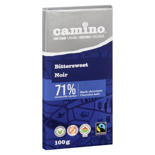 Camino Organic Dark Chocolate Bar Bittersweet 71% Cacao 100 g