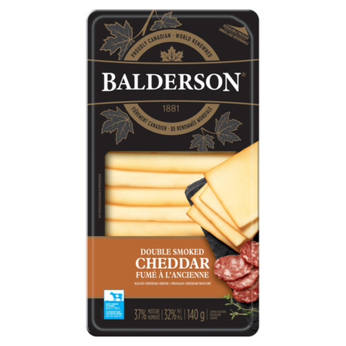 Balderson Sliced Cheese Double Smoked Cheddar 140 g