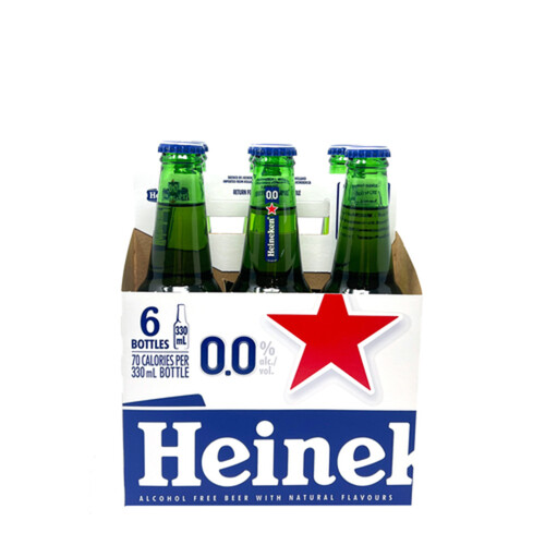 Heineken Beer 0.0% Alcohol 6 x 330 ml (bottles)