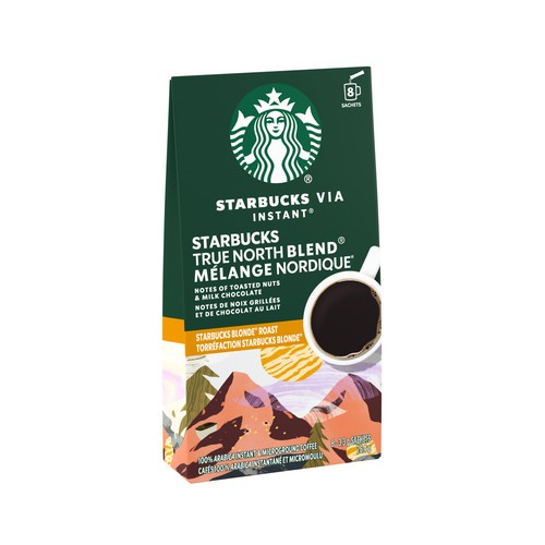 Starbucks Via Instant True North Blend Coffee Blonde Roast Packets 26.4 g