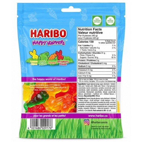 Haribo Gummy Candies Happy Hoppers 284 g