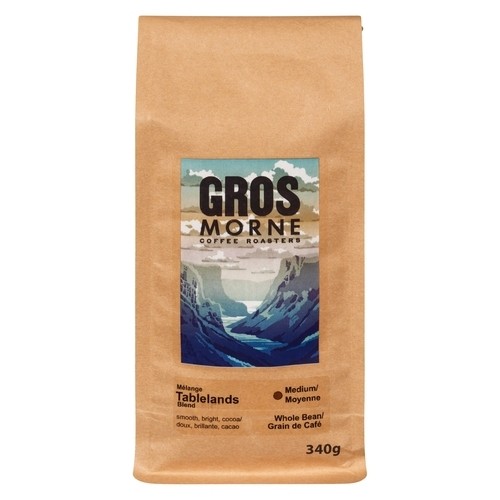 Gros Morne Coffee Roasters Whole Bean Tablelands Blend Medium 340 g