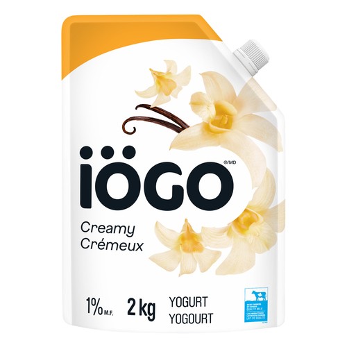 iÖGO Lactose-Free 1% Yogurt Pouch Creamy Vanilla 2 kg