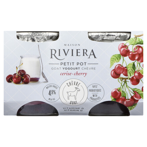 Riviera 4.9% Goat Yogurt Cherry 4 x 120 g