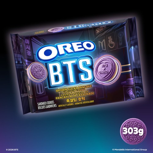 Oreo BTS Sandwich Cookies Brown Sugar Pancake Creme 303 g