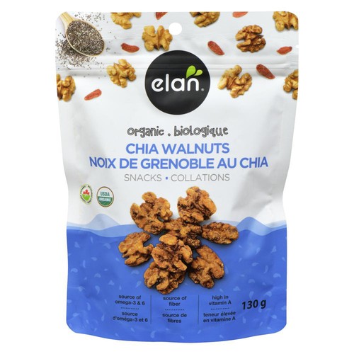 Elan Organic Snacks Chia Walnuts 130 g